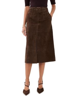 Veronica Beard Alexie Suede Skirt - Black