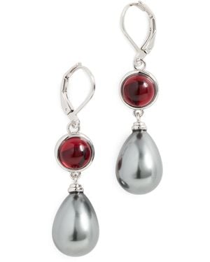 Luv Aj The Theodora Tahitian Pearl Hook Earrings - White