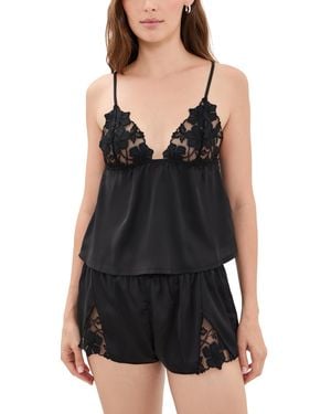 Bluebella Alara Luxury Satin Cami And Short Set - Black