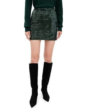 Susana Monaco Swirl Sequin Mini Skirt - Black