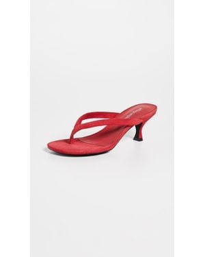 Jeffrey Campbell Brink Kitten Heel Flip Flops - Red