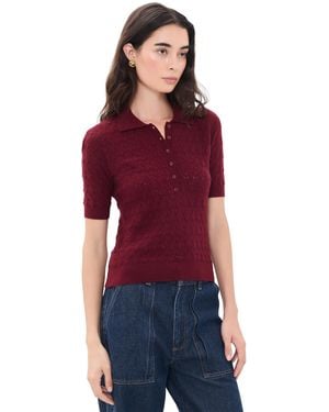 Susana Monaco Pointelle Polo - Red