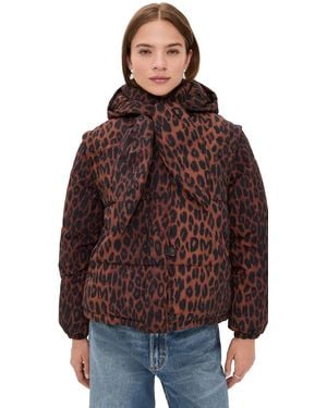 Damson Madder Pearl Puffer Jacket - Brown