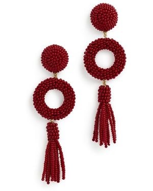 Deepa Gurnani Deepa By Oliver Earrings - Red