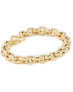 By Adina Eden Chunky Chain Link Toggle Bracelet - Metallic