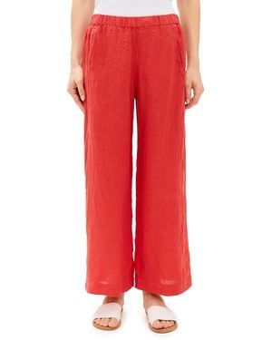 Velvet Lola Linen Pants - Red