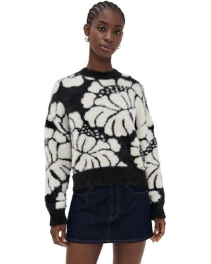 MINKPINK Eden Intarzia Knit Sweater - Black