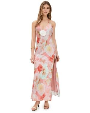 Bardot Aradia Printed Halter Dress - Red