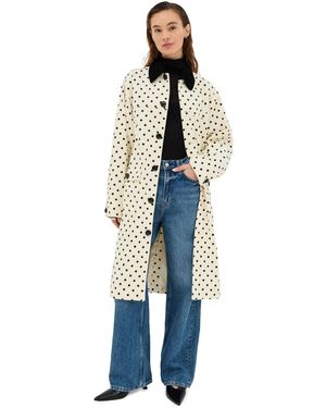 Tanner Fletcher Porter Polka-Dot Corduroy Coat - Blue