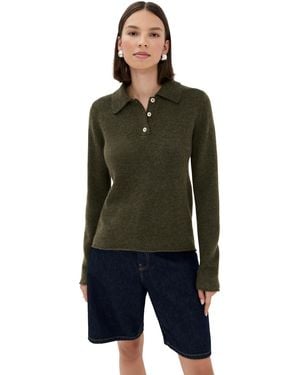 The Elder Statesman Fitted Cashmere Polo - Black