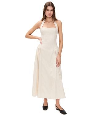 Line & Dot Greta Halter Maxi Dress - White