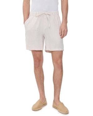 Bather Pearl Linen Leisure Shorts 6.25 - White