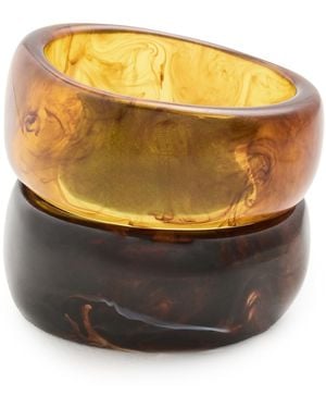 Mayamar The Midnight Mocha Bangle Set - Orange