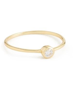 Shashi Solitaire Bezel Ring - Black