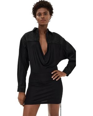 Christopher Esber Deconstruct Denim Cummerbund Shirt - Black