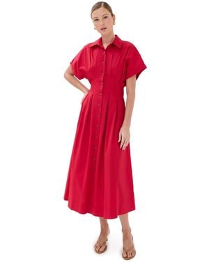 Le Bos Roberta Button Down Dress - Red