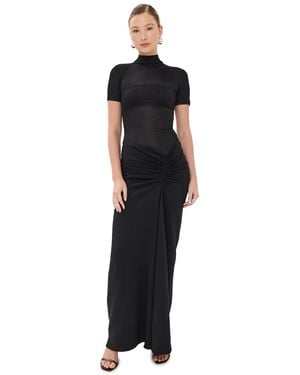 Christopher Esber Fusion Ruched Tee Gown - Black