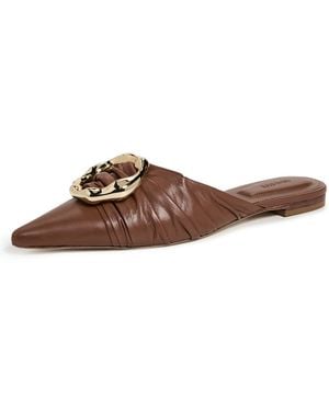 Jonathan Simkhai Belle Leather Pointed Toe Mules - Black
