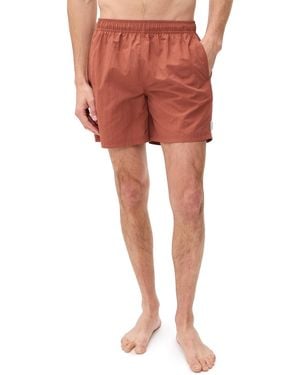 AUTO-REPLY Solid Sebastian Swim Trunks 6 - Red