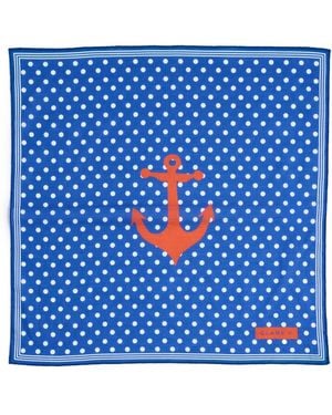 Clare V. Polka-Dot Bandana - Blue