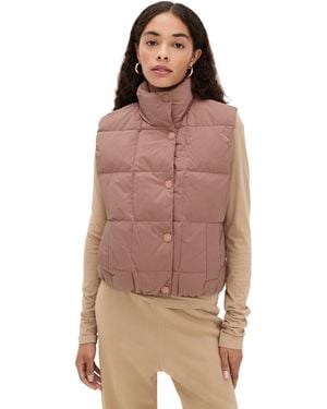 Rhone Quilted Puffer Vest - Brown
