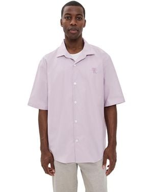 Acne Studios Solon Cotton Pique Shirt - Purple