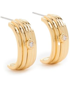 Luv Aj The Ridged Positano Studs - Metallic