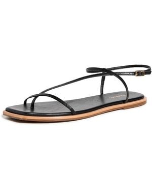 Kaanas Alayta Square Toe Naked Sandals - Black