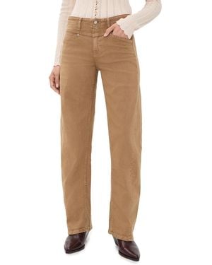 Le Jean Selena Long Barrel Jeans - Natural