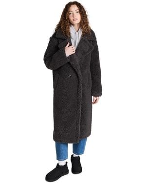 UGG Gertrude Long Teddy Coat - Black
