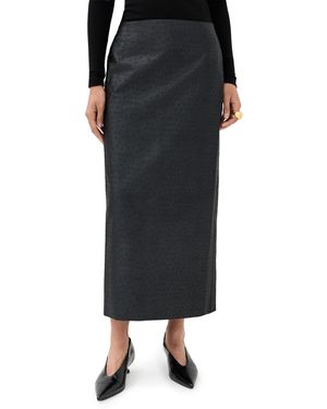 Rohe Ostrich Satin Column Skirt - Black