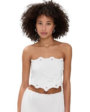 Posse Antonette Tie Top - White
