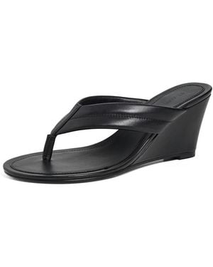 St. Agni Stitch Detail Wedges - Black