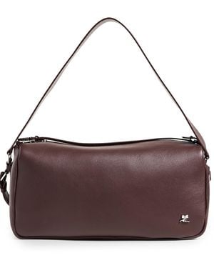 Courreges Medium Three Sixty Leather Bag - Brown