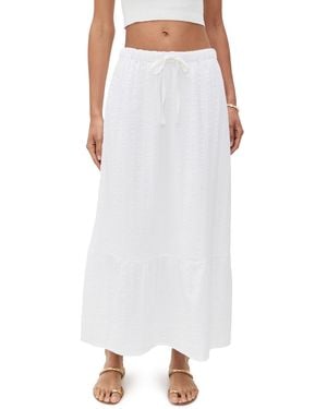 Faherty Dune Cotton Gauze Rees Skirt - White