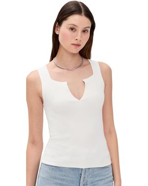 Reformation Rylie Cotton Sweater Tank - White