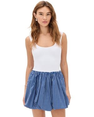 Le Bos Piper Combo Dress - Blue
