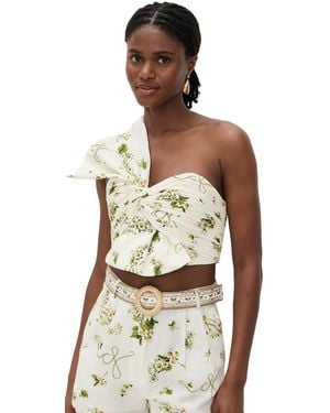 CAMILLA Asymmetric Bow Top - Multicolor