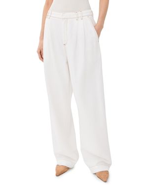 DARKPARK France Pleat Jeans - White