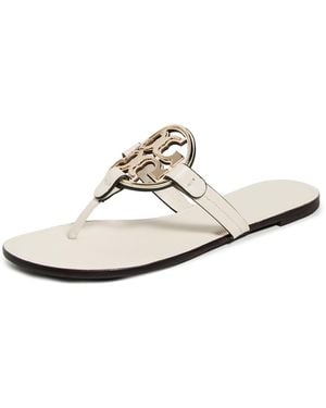 Tory Burch Metal Miller Sandals - White