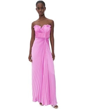 AMUR Kaylani Pleated Gown - Purple