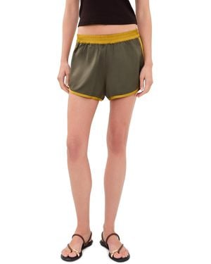 STAUD Aero Satin Shorts - Black