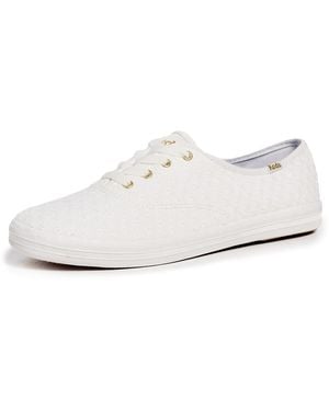 Keds Champion Mini Daisy Eyelet Sneakers - White