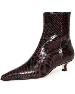 Aeyde Sofie Snake Print Ankle Boots - Black
