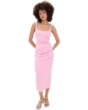 strapless open back dress Maxina Crossover Dress in Candy Pink main image 0