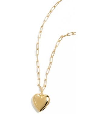 Hart Puffy Heart Necklace - White