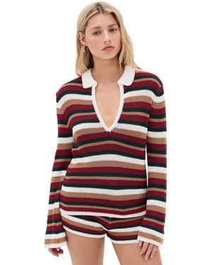 Seven Wonders Benson Knit Top - Red