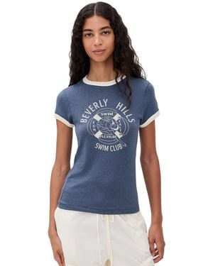 RE/DONE 60S Slim Ringer Tee - Blue