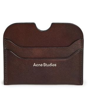 Acne Studios Elmas Aged Leather Card Case - Brown