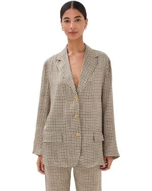 Acne Studios Check Fluid Blazer - Brown